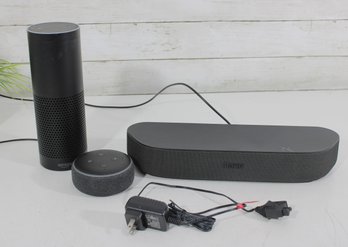 Amazon Echo Devices & Roku Soundbar Lot Smart Speakers As-Is