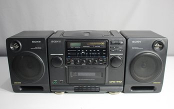 Sony CFD-440 Stereo Boombox CD Radio Cassette Player-