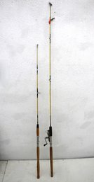 Vintage Fishing Rods With Reels - 57' And 71' Lengths