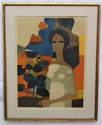 Frame Lithograph Signed In Pencil Minaux  Edition 11/150