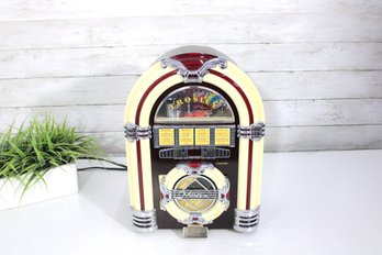 Crosley Mini Jukebox CD Player Radio  Retro Diner Style  Lights Up  15' Tall