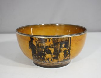 Antique Macmillan & Co. Coaching Days & Coaching Ways Bowl  4H X 8 Round