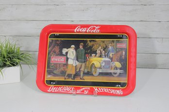 Coca-Cola Touring Car TV Tray Table  Vintage Style Coke Serving Tray  17 X 12.5'