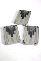 Art Deco Sugar-Free Mint Tins  Two New, One Used