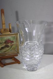 Mikasa Crystal Vase  Elegant Cut Glass Decorative Piece