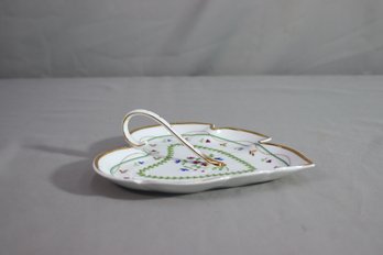 I. Godinger & Co. Collectible Gold Trimmed Leaf Candy / Jewelry Dish