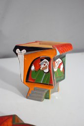 5.25' Katya Apekina-Style Ceramic Vase  Judaica Figurative Folk Art