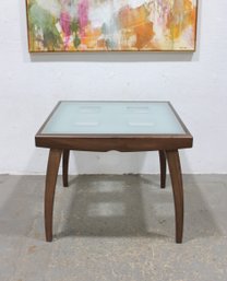 Calligaris Bon Ton Extendable Glass Dining Table  Italian Design  39.5 X 35.5  Opens To 71'