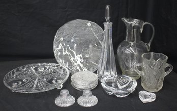Assorted Lot Of Vintage Glassware And Crystal Pieces