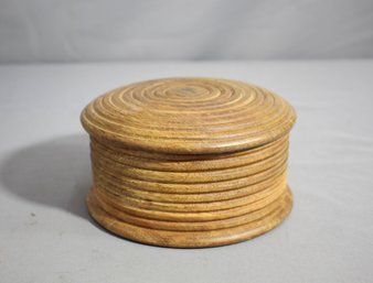 Vintage Handcrafted Lidded Wooden Box