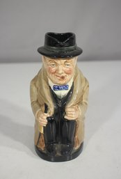 Royal Doulton Winston Churchill Character Jug  5.5' Toby Mug  Collectible