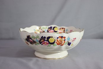 Bruges Footed Salad Bowl Mandarin By MASON'S-  4.5' X 10' Round
