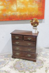 Vintage Mahogany Jewelry Chest / Lingerie Chest W/ Drawers  26' H X 24' W X 11' D