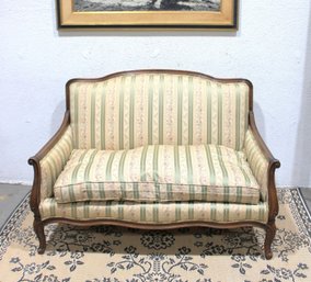 2 Of 2 Vintage French Provincial Style Upholstered Settee / Loveseat  46.5'