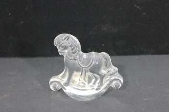 5' Riedel Austrian Lead Crystal Rocking Horse Figurine  Original Label