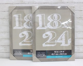 Set Of 2 NEW Studio Decor Belmont 18 X 24 Picture Frames  Gray Finish