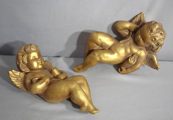 Vintage ABCO Cherub Chalkware Wall Art By Alexander Backer