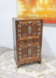 Antique Korean Bandaji Nong Elm Tansu Scholars Cabinet, 42'