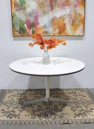 Vintage Eames For Herman Miller Round Dining Table  Contract Base  48 X 28.5 H  Mid Century Modern