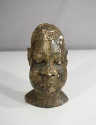 Antique African Carved Stone Bust  5.5 Tall  Tribal Figurative Sculpture