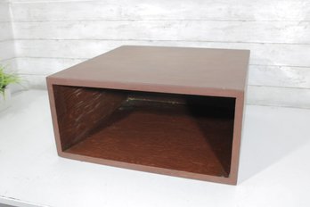 Vintage Wood Cube Cabinet / Open Shelf Box  9.5'H X 20'W X 20'D  Mid Century Style