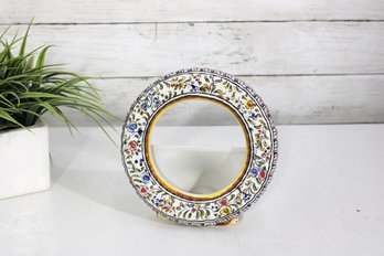 Hand-Painted Floral Wall Pocket Vase  Decorative Ceramic  6.5'