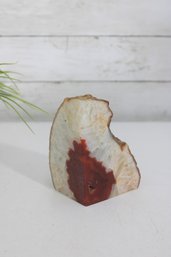 Polished Agate Stone Specimen W/ Quartz Interior  Natural Display Piece  4.5' H