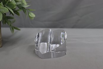 Vintage Glass Upwards Heart Paperweight