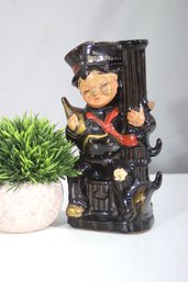 Vintage Drunk Hobo Bum Light Post Decanter -missing Cups And Topper