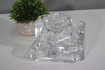 Orrefors Kosta Boda Sweden Crystal Tea Light Candle Holder