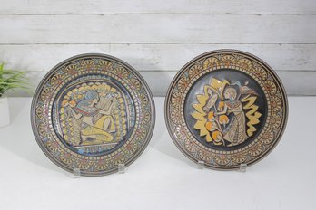 Denbyware Egyptian Collection Decorative Plates  Limited Edition  10' Round (Pair)