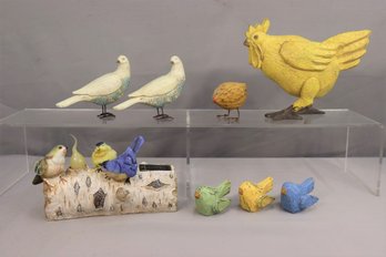 Group Lot Of Birds And Chicken