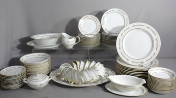Vintage Fine China Japan 'Orano' Dinner Set - Elegant Design With Gold Accents