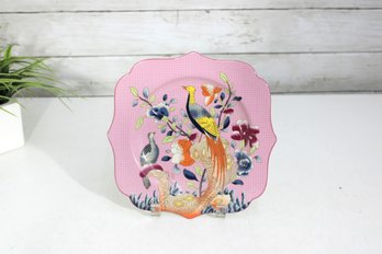 Spode Kimono Decorative Plate  Peacock & Floral Design  9 X 9