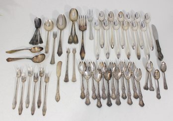 Mixed Lot Of Assorted Silverplate Flatware And Serving Pieces