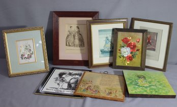 Group Lot Of  Decorative Framed Art Works