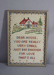 Vintage Dear House Cross Stitch Embroidery