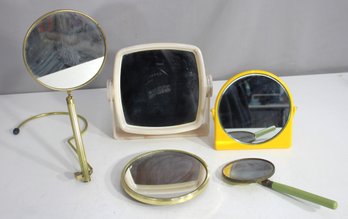 Vintage Vanity Mirror Collection  Assorted Handheld, Tabletop & Folding Mirrors