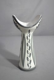 Vintage Modern Ceramic Vase With Abstract Design