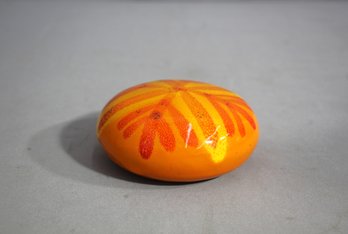 Bo Melander Ceramic Dot Paperweight With Snowflake Design