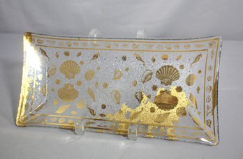 Mid Century Georges Briard Large Rectangular Glass Dish-13.5' X 6.5'