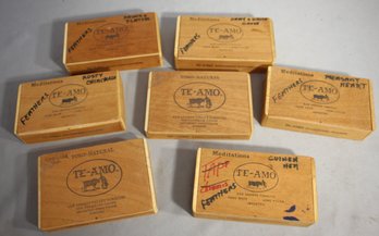 Vintage Collection Of Te-Amo Cigar Boxes - Set Of 7