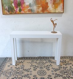 Modern White Console Table  Minimalist Narrow Entryway Table 42' X 29' X 10.5'