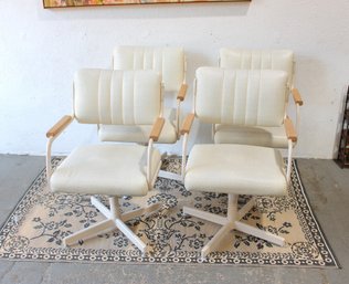 Set Of 4 Chromcraft Revington Swivel Dining Chairs  Mid-Century Modern (Needs Cleaning)