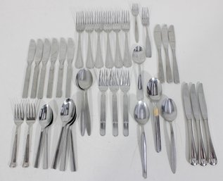 Mixed Lot Of Assorted Stainless Flatware And Serving Pieces