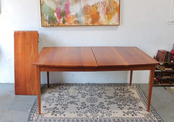 Harden Mid-Century Modern Expandable Dining Table W/ 3 Leaves & Storage Cabinet  66' To 114.75'