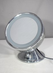 Vintage Conair Lighted Makeup Mirror  12 H X 8.5 Round Chrome Vanity Mirror