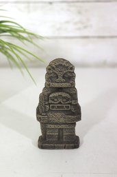 Vintage Miniature Primitive Stone / Clay Totem Style Figurine  4 Tall