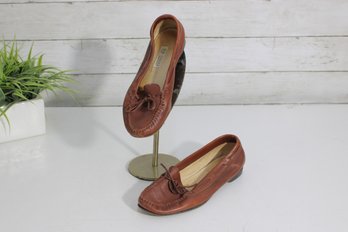 #47-Gucci Leather Driving Loafers  Womens Size 5.5  Brown  Classic Moccasin Style
