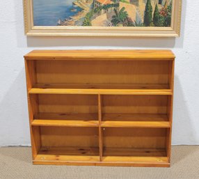 Solid Pine Bookcase / Media Shelf Unit  47.5W X 39H X 12.5D